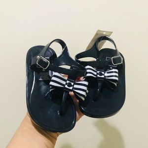 Baby gap blue jelly bow sandals